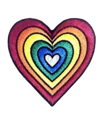 Heart Embroidered Iron on patch