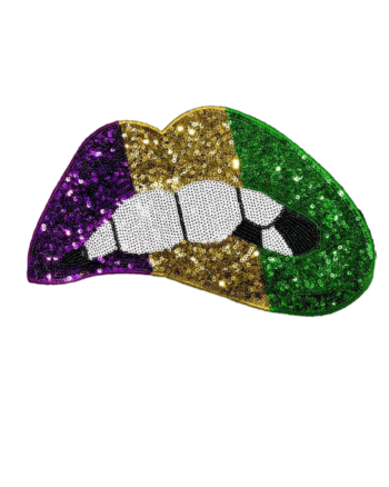 Sequined Lips Patches Iron on Sequins