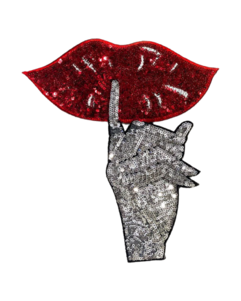 Sexy Hand lip sequin patch