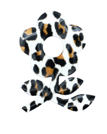 Print flower iron on patches