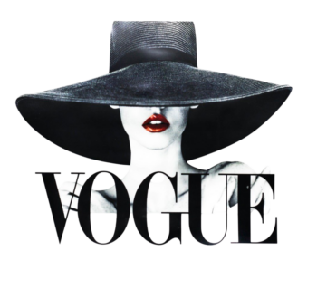 Black hat vogue iron on heat transfer