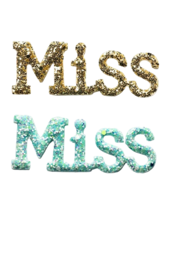 Miss Iron on Rhinestone Patches