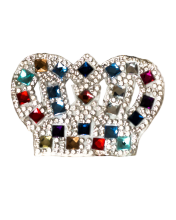Colorful Crown Rhinestone Applique