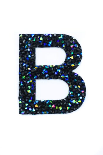 B Glass Stone Rhinestone Iron on patch