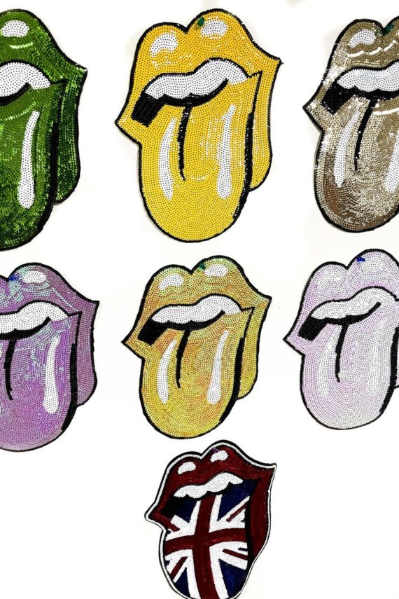 Rolling  Stones patche Huge Purple Rolling Stones tongue patch Iron on 