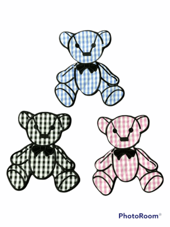 Bear fabric embroidered patch