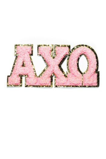 Pink Alpha Chi Omega Sorority letters