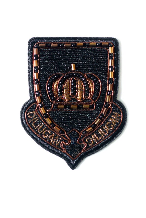 Bronze badge embroidered patch