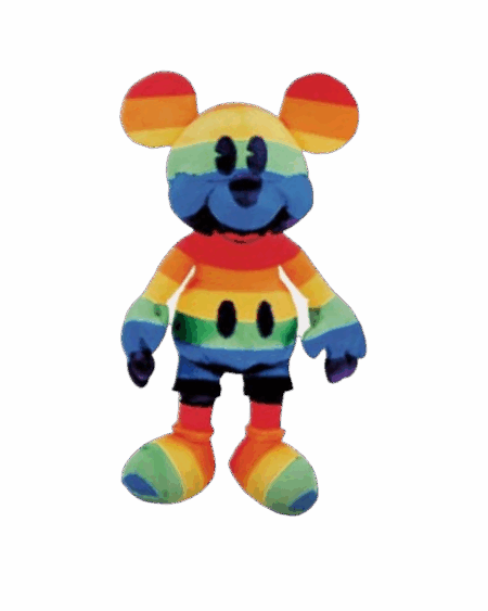 Colorful bear iron on heat transfer