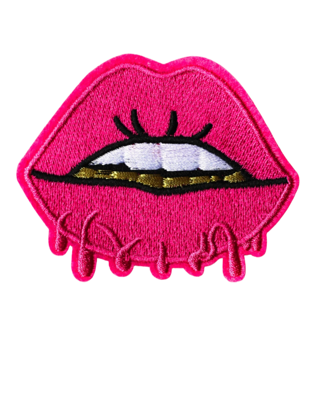 lip iron on embroidery patches