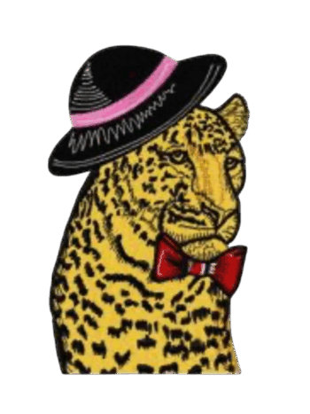 Fashion cheetah design embroidery patches
