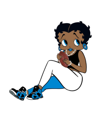 Fashion white melanin girl iron heat transfers