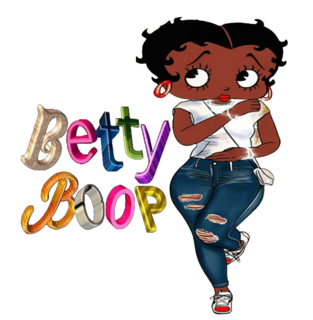 Colorful Betty iron on heat transfers