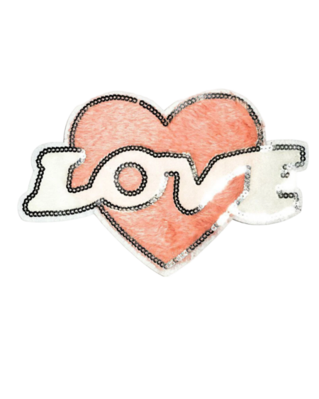 Pink Heart Fur Love patch