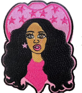 Melanin cowboy iron on patch