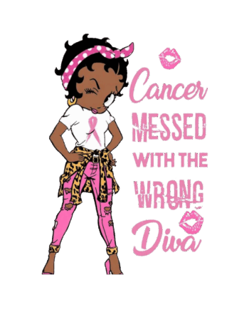 Cancer Betty melanin girl heat transfers