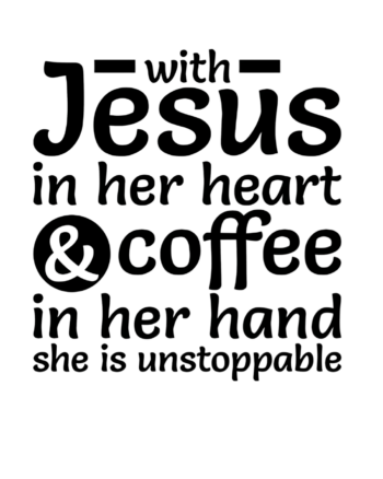 Jesus and coffee christian heat transfers