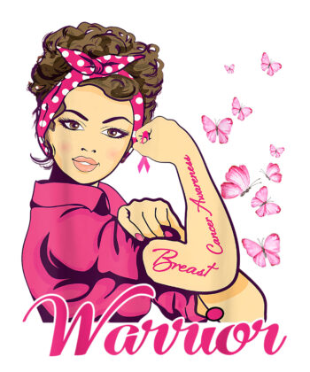 Pink warrior Cancer iron on heat transfers