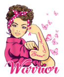 Pink warrior Cancer iron on heat transfers