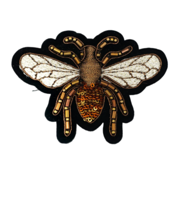 Beaded bee sew on patches