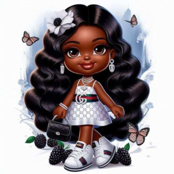 Melanin princess iron on heat transfers