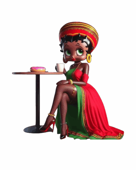 Betty fashion queen melanin  iron on heat transfers