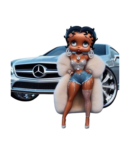 Betty fashion melanin  iron on heat transfers