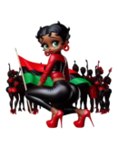 Betty fashion flag melanin  iron on heat transfers