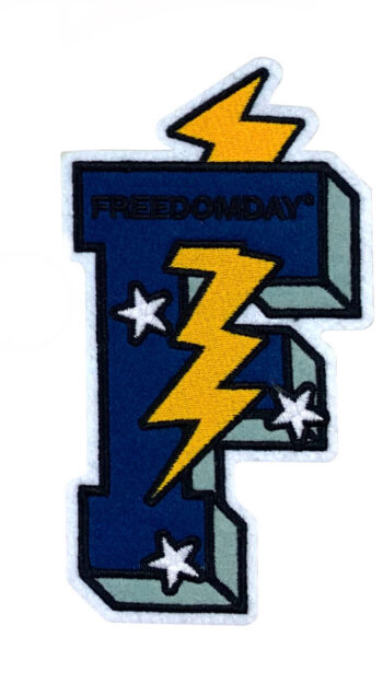 Freedom iron on embroidery patches