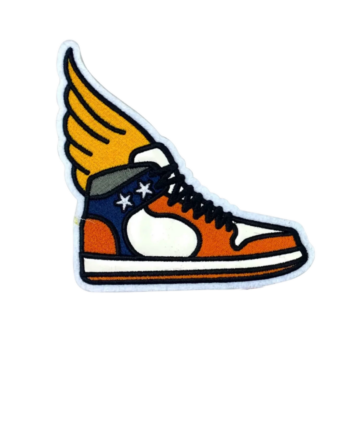 Sneaker wings iron on embroidery patches