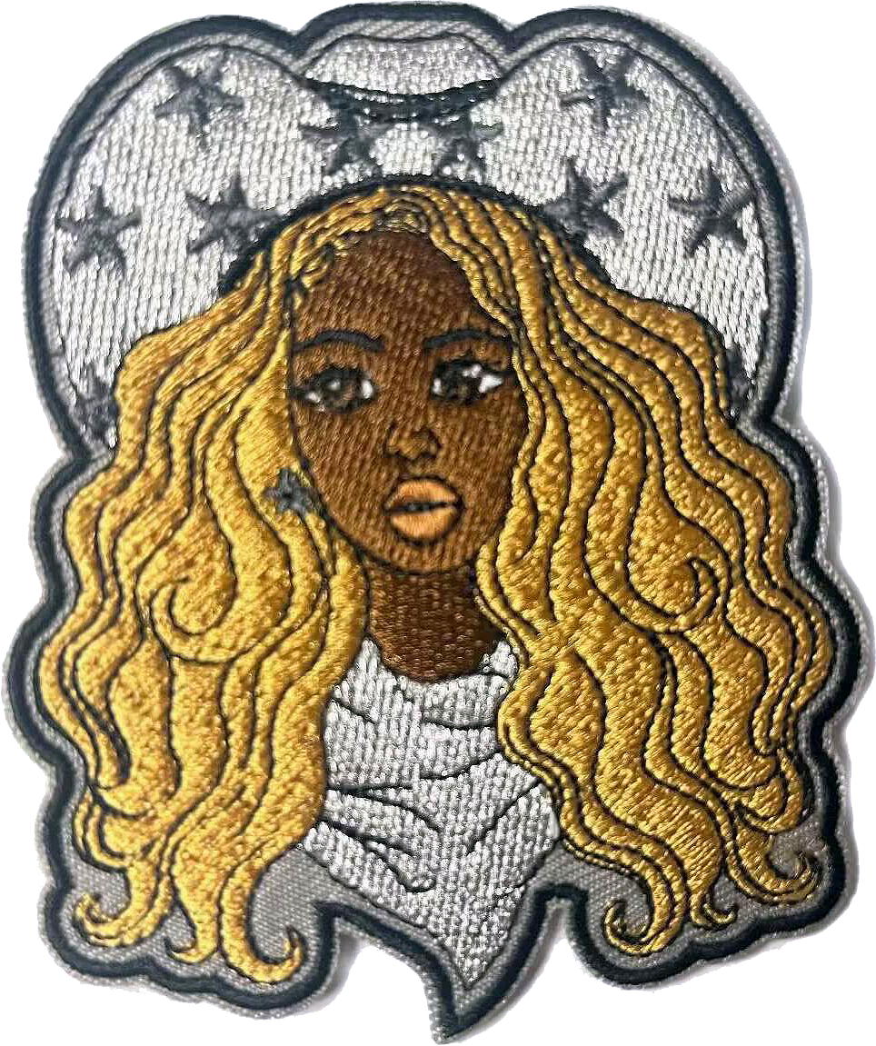 Melanin cowgirl iron on patch