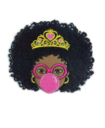 Melanin princess iron on patch