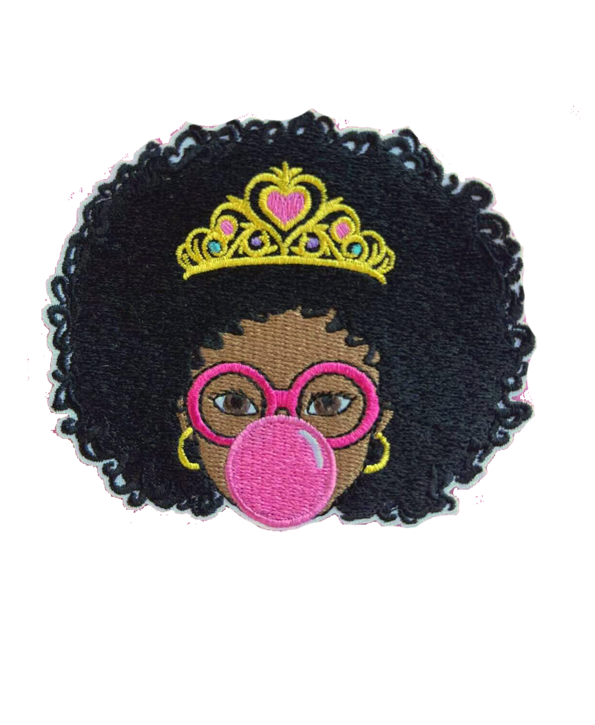 Melanin princess iron on patch