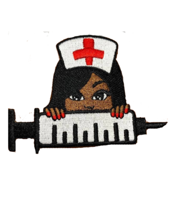 Melanin nurse iron on patch