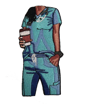 Melanin nurse iron on patch 2