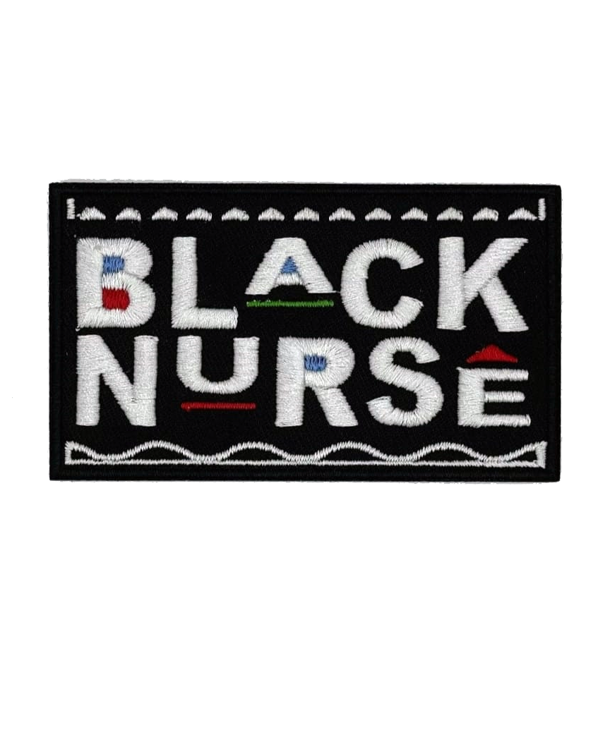 Melanin black nurse iron on patch