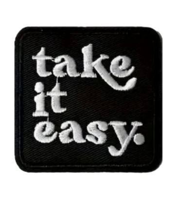 Take it easy iron on embroidery patches