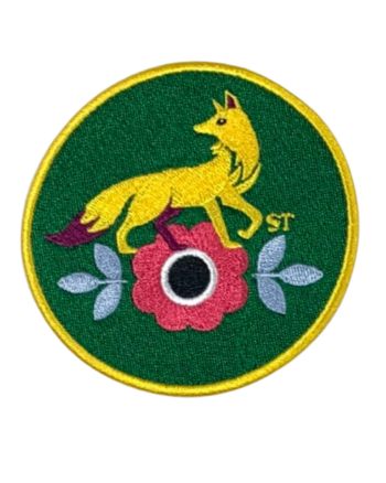 Fox iron on embroidery patches