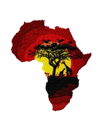 Red African map patches