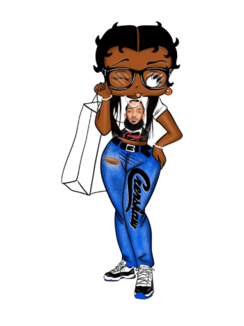 Fashion melanin Crenshaw girl iron heat transfer