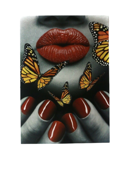 Butterfly lip Heat transfer screen printed