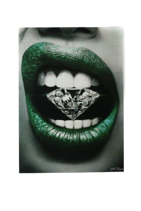 Diamond lip Iron on Heat transfer screen printed
