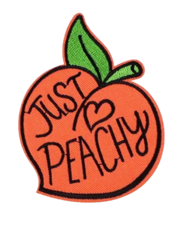 Just peachy iron on embroidery patches