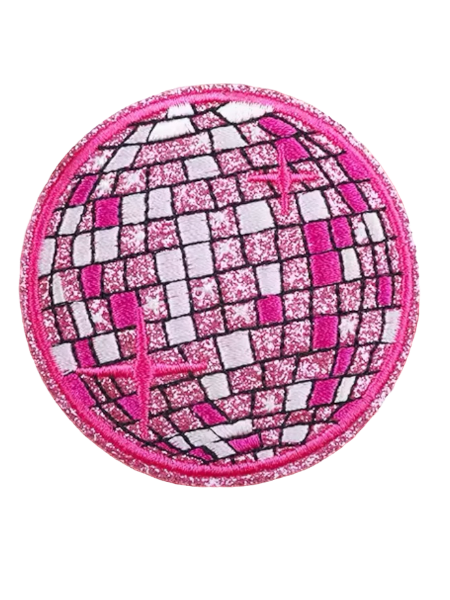 Glitter star ball iron on patch - Image 3