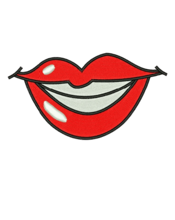 lips iron on patch