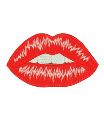lips iron on patch