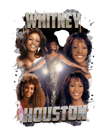 Whitney Houston t shirt heat transfers