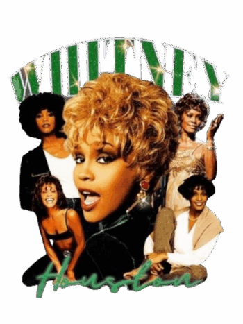 Whitney Houston t shirt heat transfers