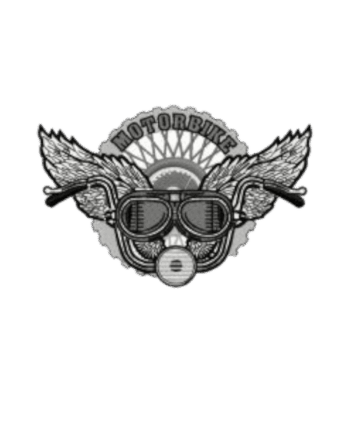 Motorcycle wing iron on patch