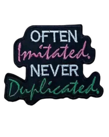 Often imitated Aka iron on embroidery patches